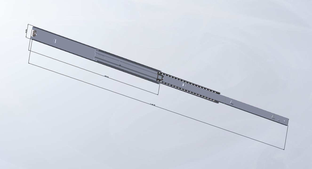 滑轨（左侧和右侧）550毫米抽屉导轨